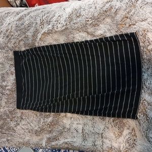 Stripes knee length pencil skirt
